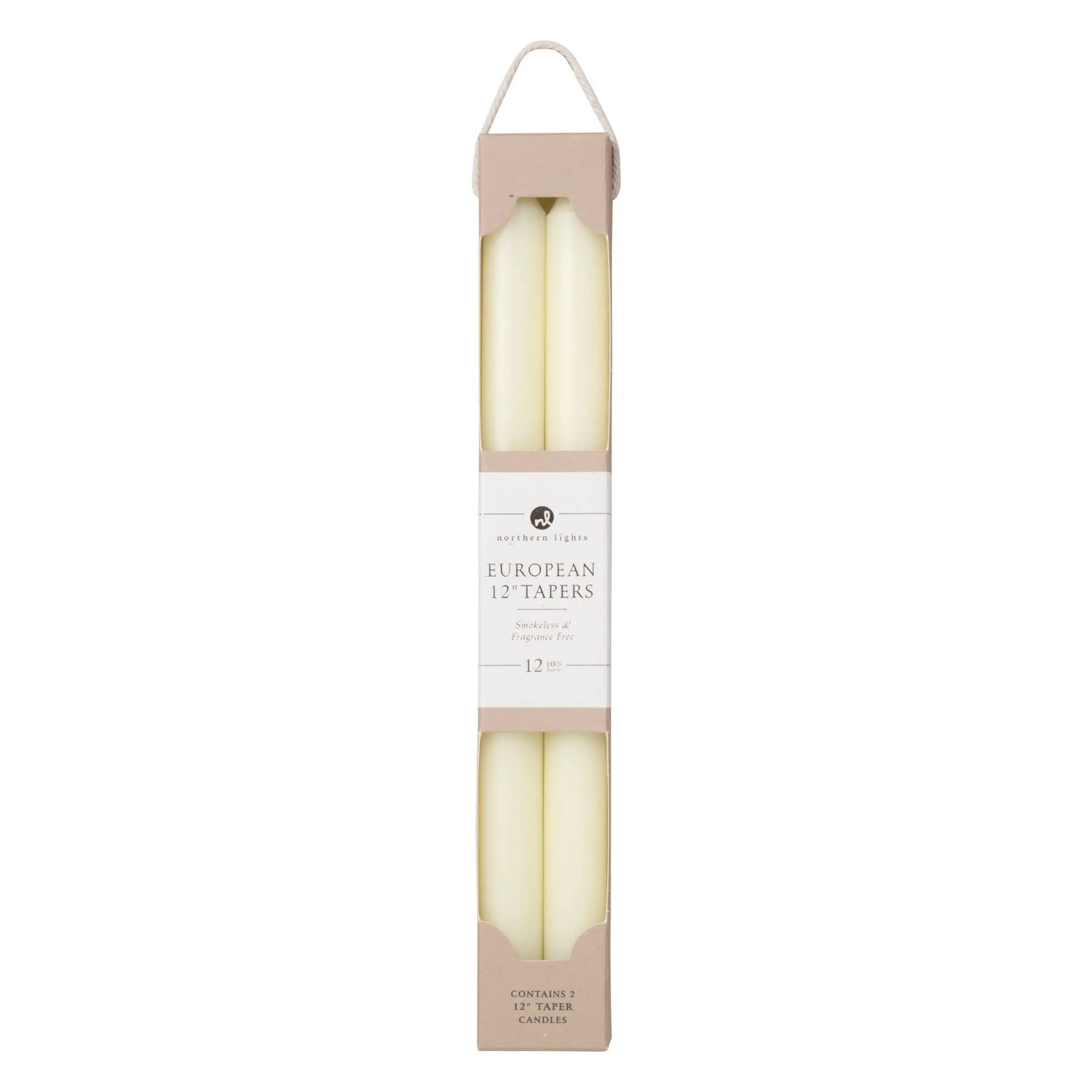 12" Taper Candles - 2pk Northern Lights