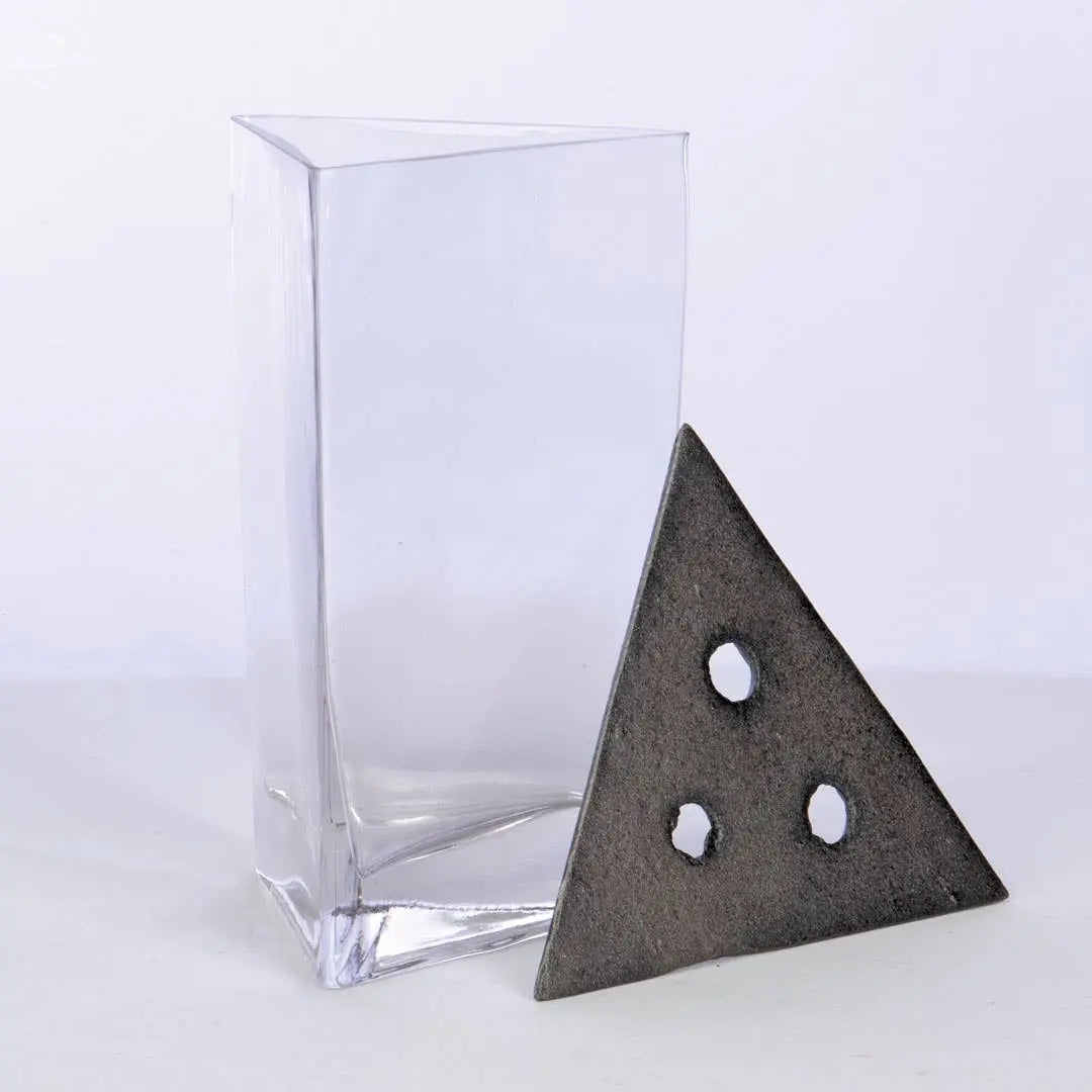 Triangle Glass Vase w/Iron Lid **MM12** Willow Group