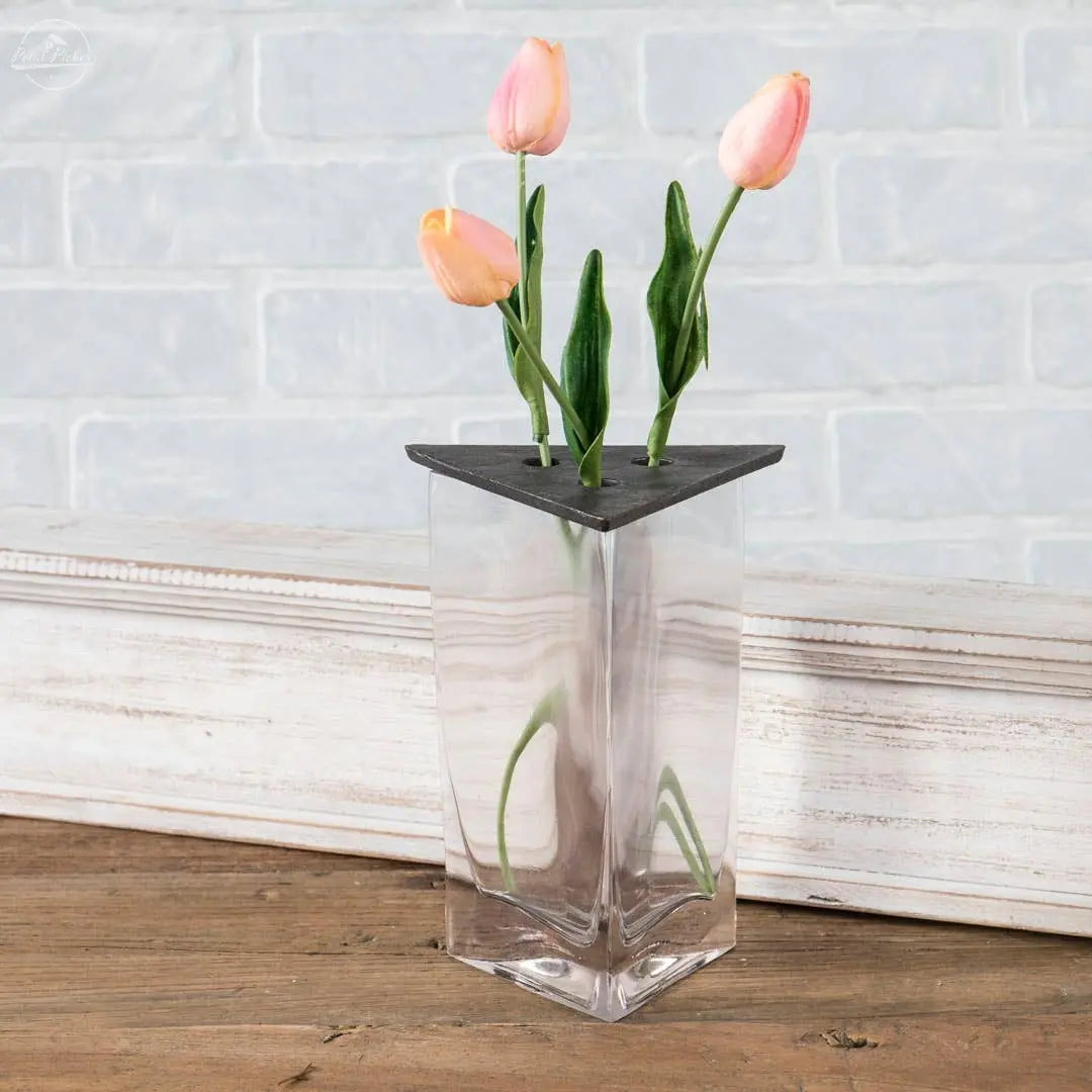 Triangle Glass Vase w/Iron Lid **MM12** Willow Group