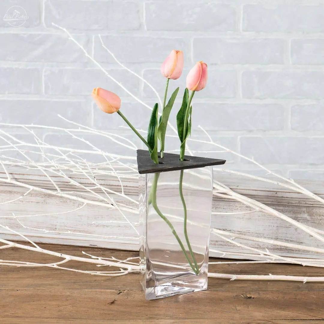 Triangle Glass Vase w/Iron Lid **MM12** Willow Group