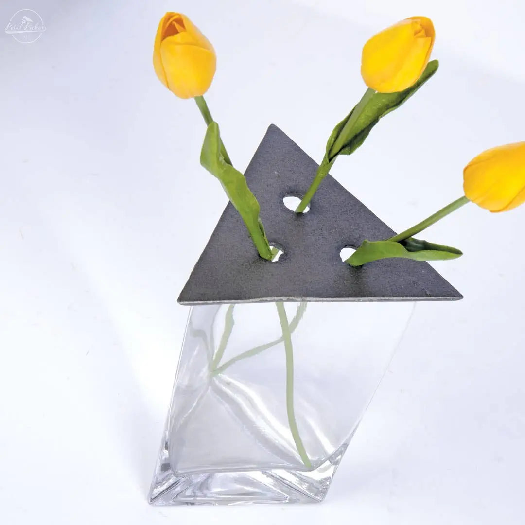Triangle Glass Vase w/Iron Lid **MM12** Willow Group