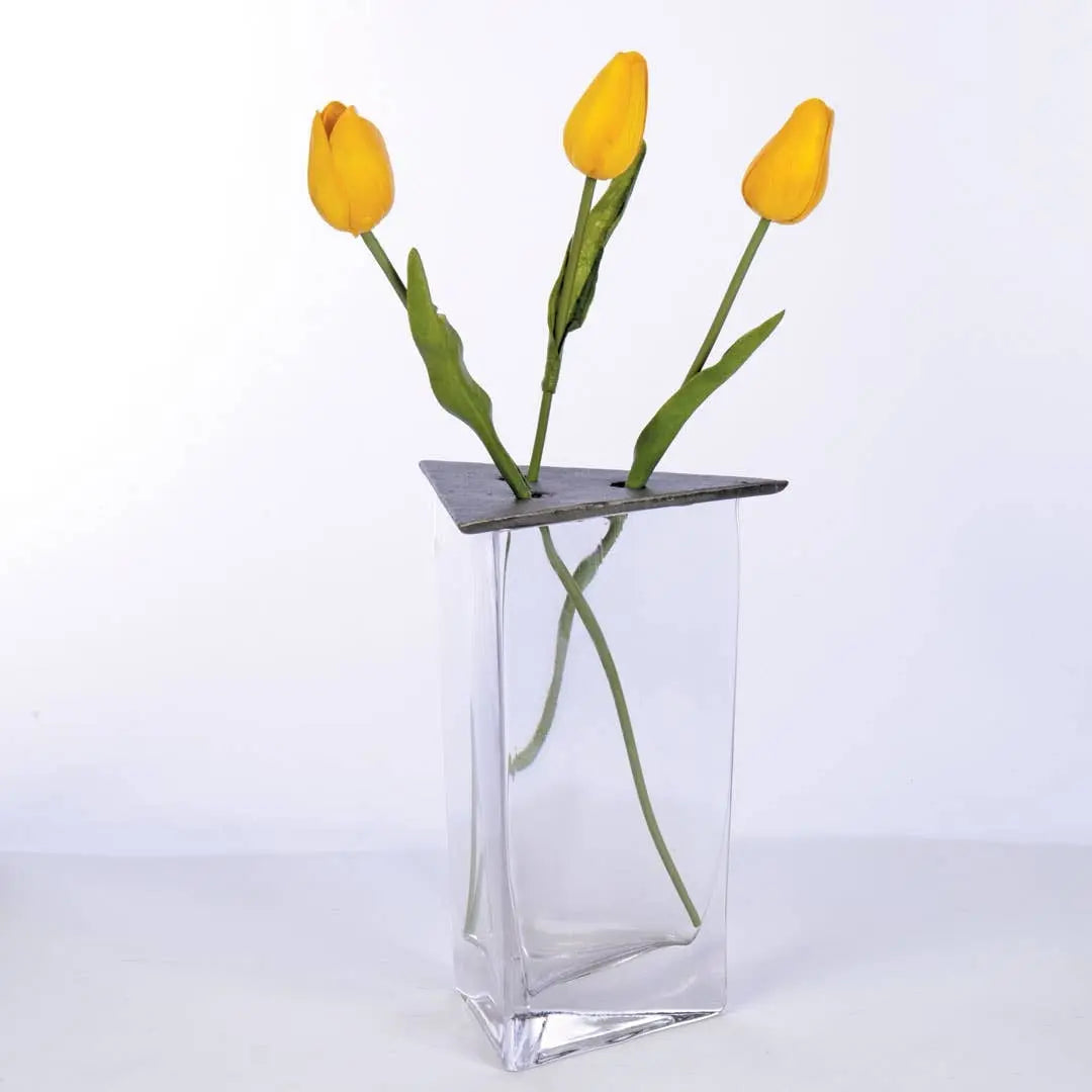 Triangle Glass Vase w/Iron Lid **MM12** Willow Group